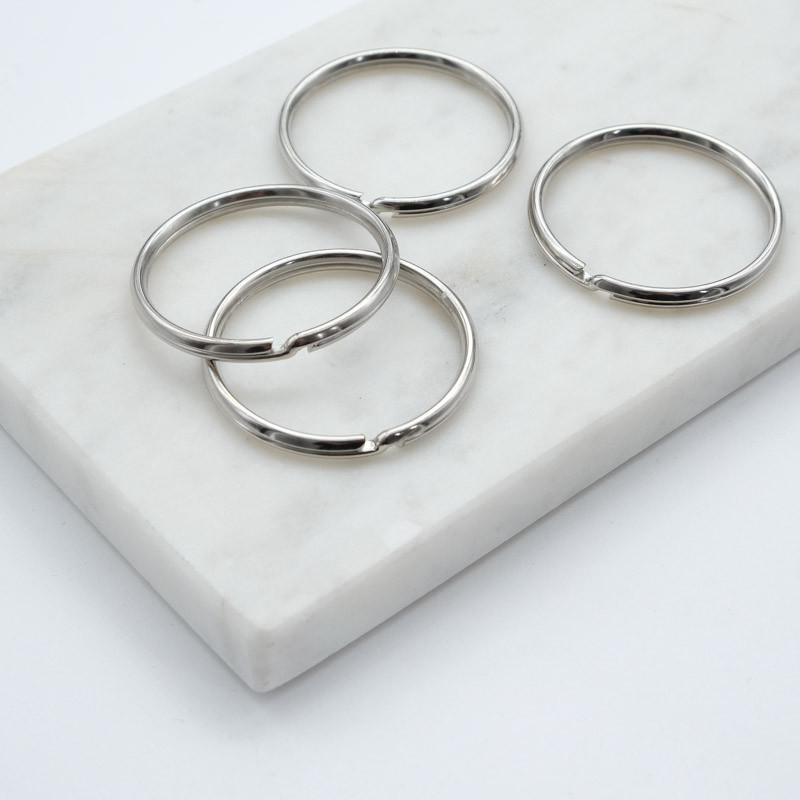 34mm Silver Keyrings - Maison Klem
